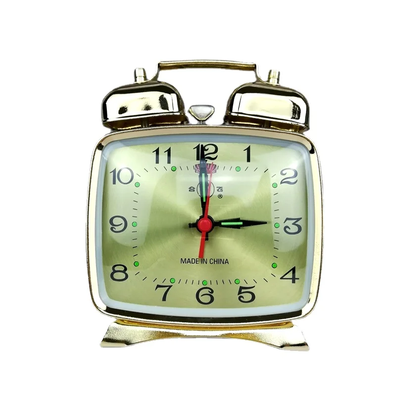 Electronics Repair Desk - Reloj despertador mecánico de Metal, reloj