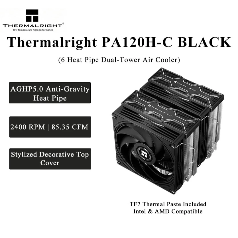 Thermalright PA120H‑C BLACK En - Thermal Paste Cpu reseña y precio