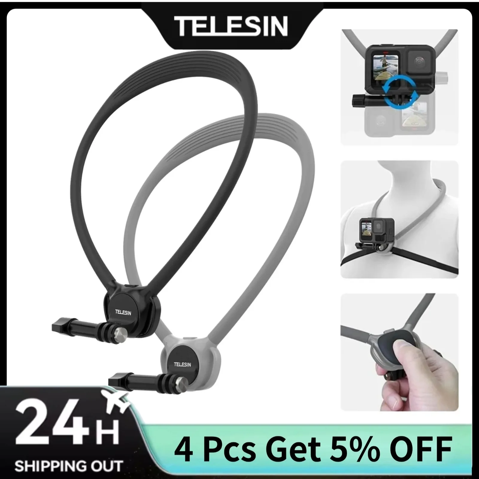 TELESIN soporte de cuello de s - Insta360 Camera Go 3 reseña y precio